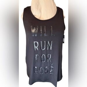 🍷💪 NWT Champion “Will Run for Rosé” Tank – Size 1X 💪🍷
